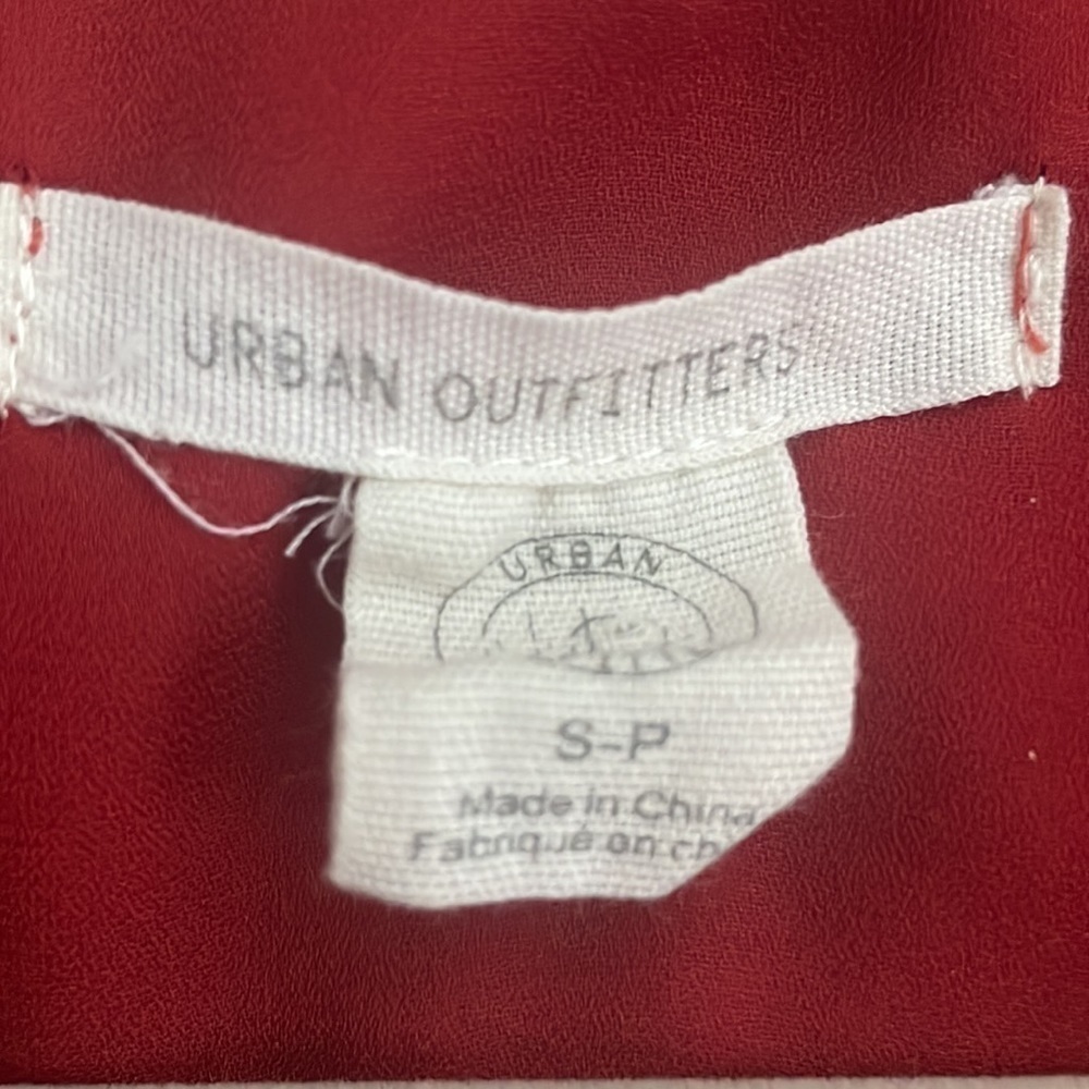 Urban Outfitters Red Star Tie Front Bell Sleeve Top, S - Picture 7 of 9